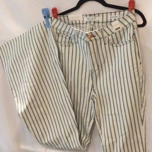 NWT Judy Blue 9/29 High Waist Super Flares Pinstripe